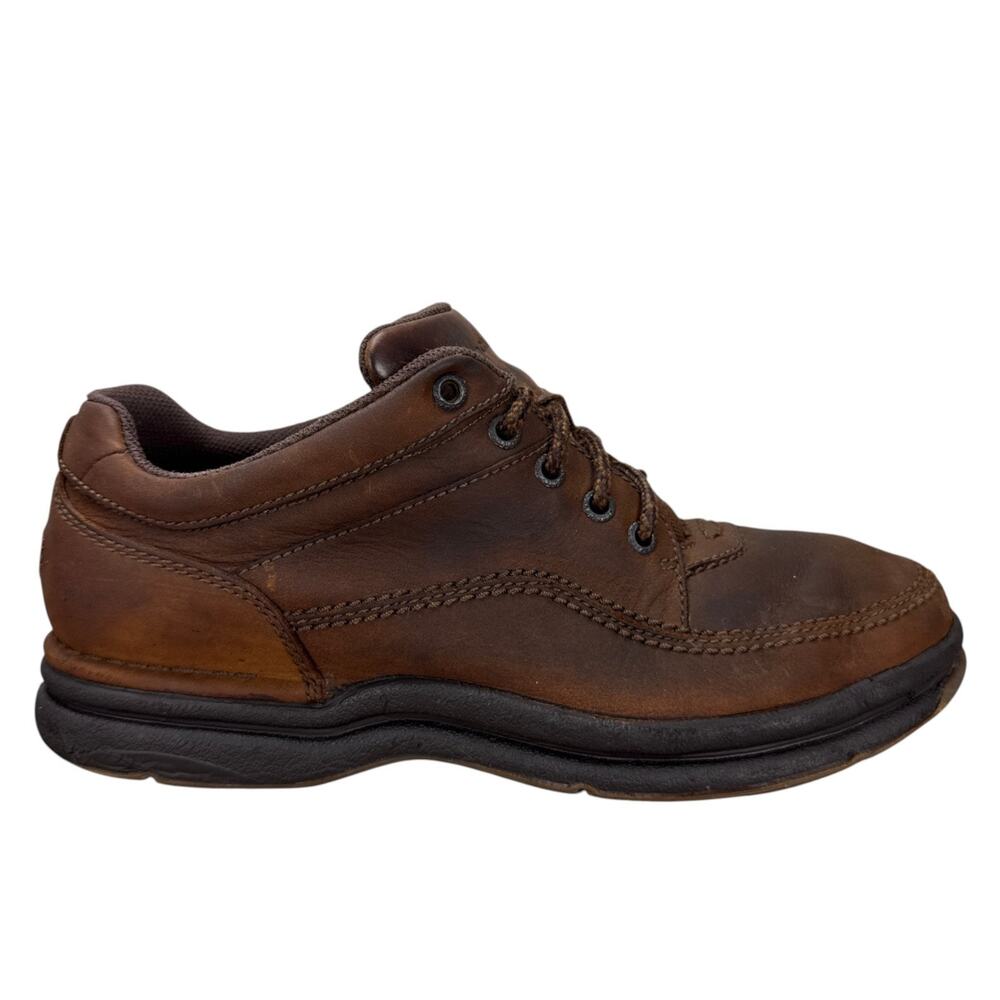 Rockport Mens 9 Brown Leather Walking Shoes MWT17M Gorpcore Oxfords Dad Shoe